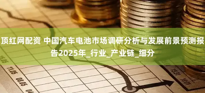 顶红网配资 中国汽车电池市场调研分析与发展前景预测报告2025年_行业_产业链_细分